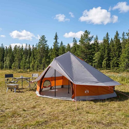 Tipi &scaron;ator s krovom Siva i narančasta 800 x 800 x 430 cm Cene