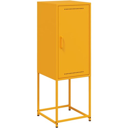 Maison Chic Visoka omara - Komoda - Predalnik gorčično rumena 36x39x107 cm jeklo, (21719821) Slike
