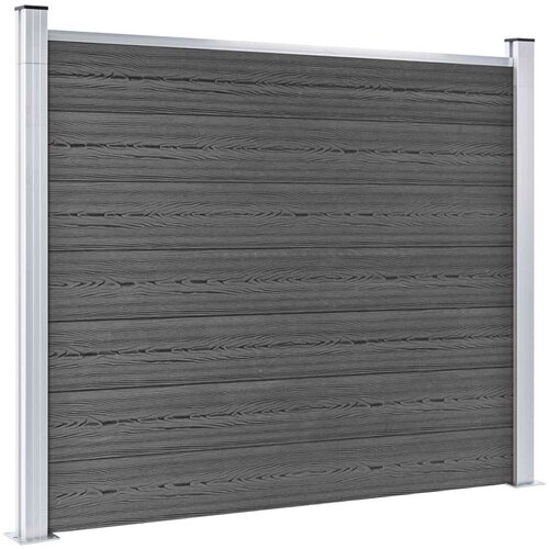  Panel za ogradu WPC 180 x 146 cm crni Slike