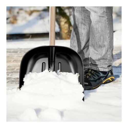 Beorol lopata za sneg, 40x40cm, crna, ojačana limom ( lpco ) Slike