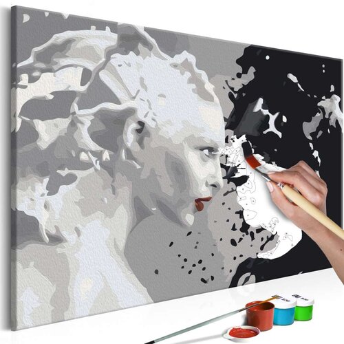 Slika za samostalno slikanje - Black &amp;amp;amp White 60x40 Slike