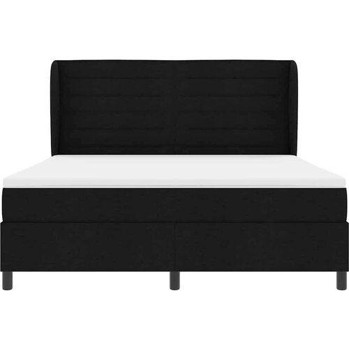 Box spring krevet s madracem Crna 180 x 200 cm tkanina - Crna 180 x 200 cm Dizajn linija Slike