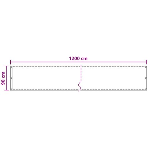  Balcony ekran Svjetlosiva 90 x 1200 cm HDPE i Aluminij Slike
