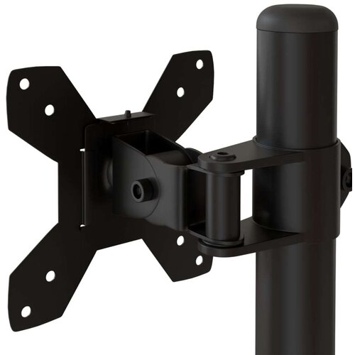  Dvostruki nosač za monitor crni čelični VESA 75/100 mm Slike