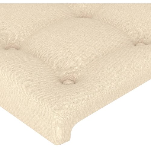  Uzglavlje s u&amp;scaron;ima krem 103x23x78/88 cm od tkanine Slike