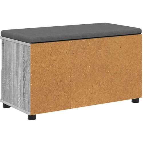  Klupa za hodnik s jastukom Sivi Sonoma 80 x 38 x 46 cm Slike