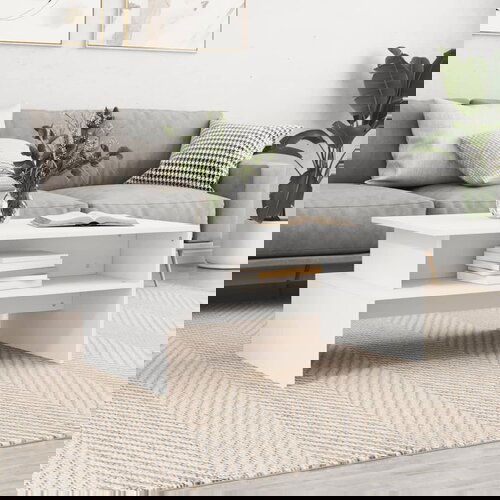 VidaXL Stolić za kavu bijeli 90 x 55 x 42 5 cm od konstruiranog drva Slike