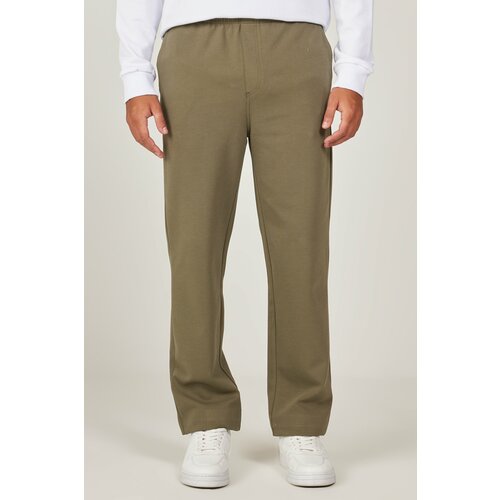 AC&Co / Altınyıldız Classics Men's Khaki Standard Fit Regular Cut Cotton Cotton Jogger Pants with Tie Waist Side Pockets, Knitted Pants Slike