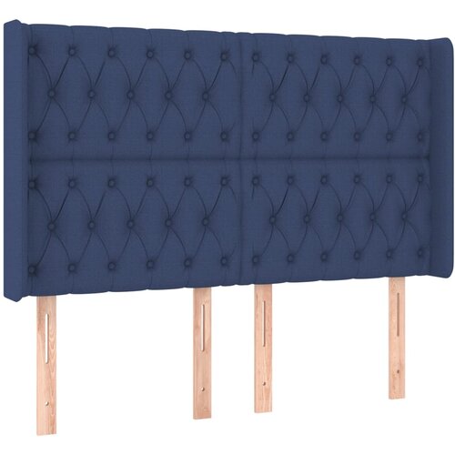  box spring s madracem LED plavi 140x190 cm od tkanine Slike