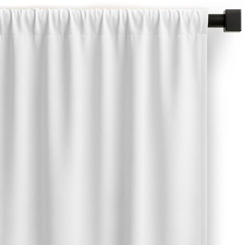 Restilo curtain CARLI color white plain style classic tape type of material - textiles oxford 200x270 Cene
