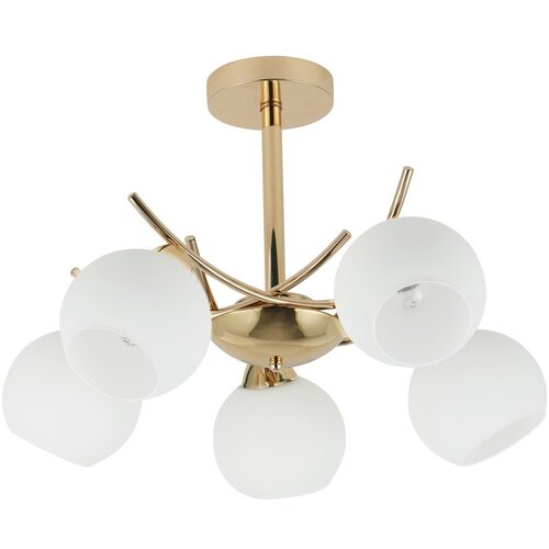Candellux Lighting Bijela/u zlatnoj boji stropna svjetiljka sa staklenim sjenilom 52x52 cm Amos – Cijene
