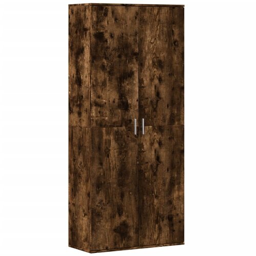 vidaXL Visoka omara dimljen hrast 80x35x180 cm inženirski les, (21413419) Cene