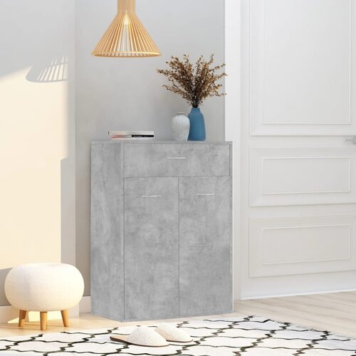 Furnova Omara za čevlje betonsko siva 60x35x84 cm iverna plo&amp;scaron;ča, (21955602) Slike