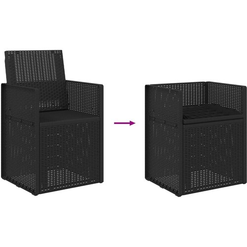  Vrtne stolice za blagovanje 2 pcs Antracit 53 x 47 x 88,5 cm PP Slike