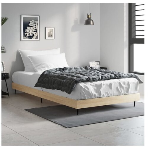 VidaXL Okvir za krevet boja hrasta 100x200 cm od konstruiranog drva Slike