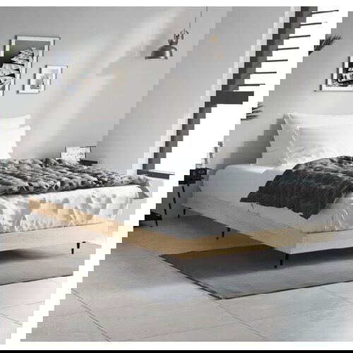 VidaXL Posteljni okvir sonoma hrast 100x200 cm inzenirski le Slike