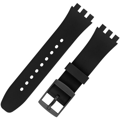 INF Premium silikonski nadomestni pašček za uro Swatch Black 16 mm, (22131624) Cene