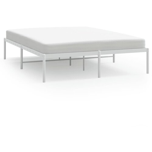 vidaXL Kovinski posteljni okvir bel 160x200 cm, (20600843) Cene