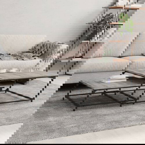 The Living Store Komplet mizic 2-delni sivi sonoma inženirski les - Komplet Klubskih Mizic, (21663635) Cene