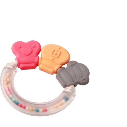 BabyOno Rattle With Teether 3m+ grizalo z ropotuljico Shapes 1 kos Cene
