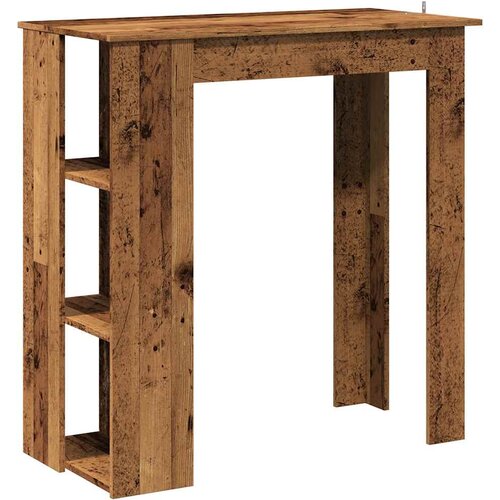  Barski stol sa policom za odlaganje Staro drvo 102x50x103,5 cm Slike