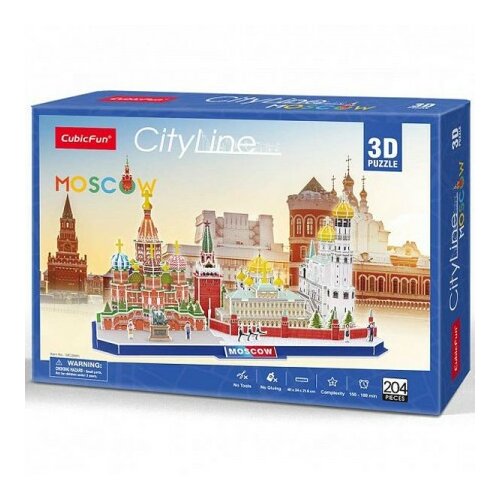 Cubicfun puzzle city line moscow MC266h Slike