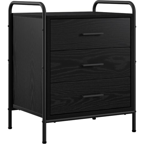  Noćni ormar Crni hrast 48 x 36,5 x 60 cm Konstruirano drvo Slike