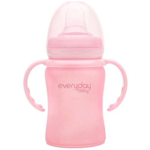 Everyday baby staklena ča&amp;scaron;a Sippy, 150ml Healthy+, Roza Slike