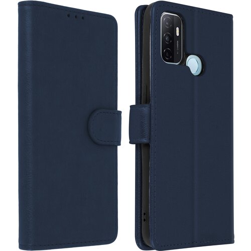 AVIZAR Folio Case Oppo A53 , Oppo A53s z držalom za kartico - modra, (20616728) Cene