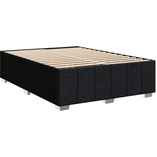  Krevet s oprugama i madracem crni 140x200 cm od tkanine Slike