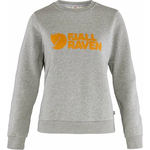 Fjällräven Majica s kapuljačom na otvorenom Logo Sweater W Grey/Melange XS