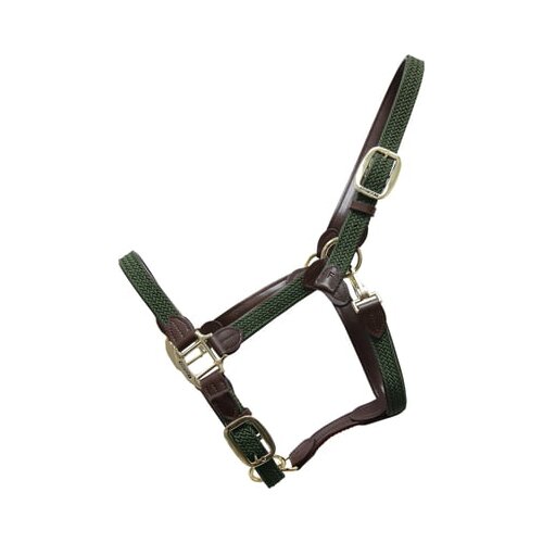 Kentucky Horsewear Pletena najloska oglavka, olivno zelena Cene