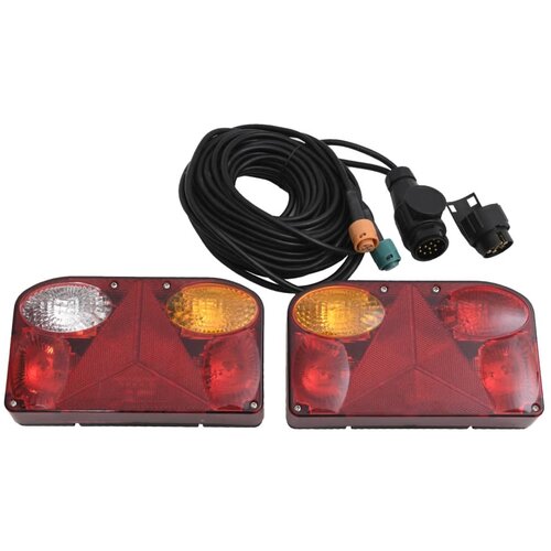 VidaXL Svjetla za prikolicu 2kom crvena 23x6x13cm 12V klasična žarulja Slike