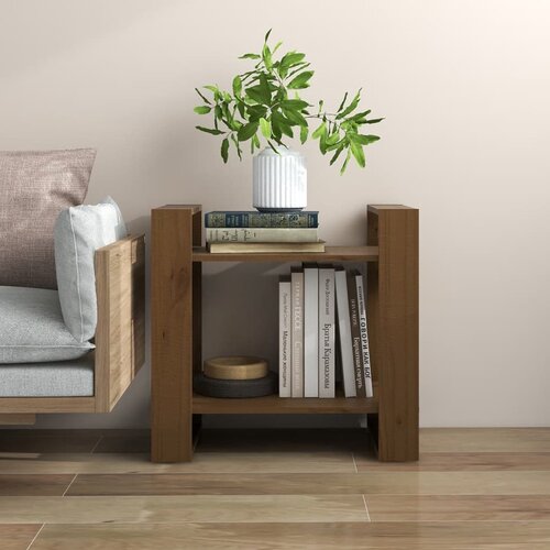 vidaXL knjižna omara/pregrada medeno rjava 60x35x57 cm trden les Cene