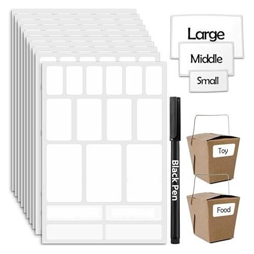 INF 20 listov pravokotnih etiket za steklenice White, (21872638) Cene