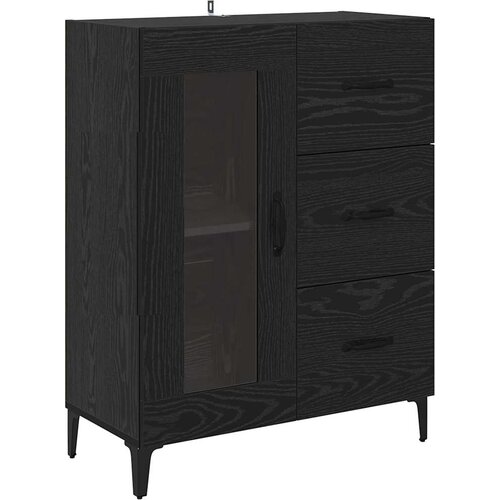  Highboard Crni hrast 69,5 x 34 x 180 cm Konstruirano drvo Slike