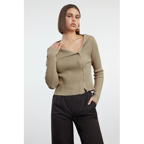 TRENDYOLMILLA Ženski duks Twoaw25Hi00254, bež Cene