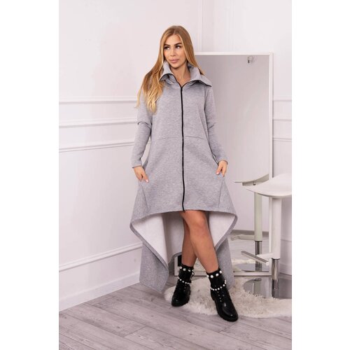 Kesi Insulated dress with longer sides in gray color Cene
