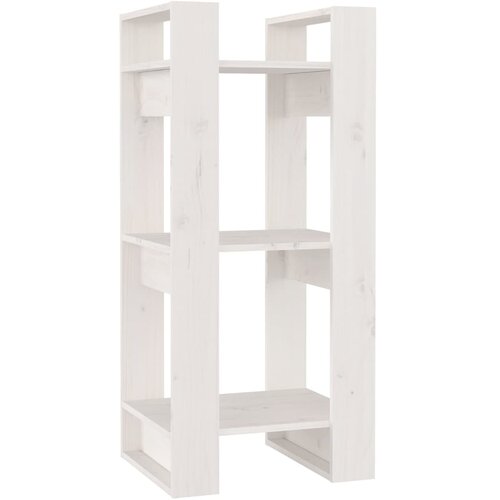 Maison Chic Knjižna omara - Knjižni regal bela 41x35x91 cm trdna borovina, (21726400) Cene