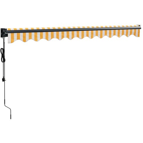  Automatska tenda na uvlačenje žuto-bijela 3 x 2,5 m Slike