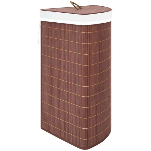  Kutna ko&amp;scaron;ara za rublje od bambusa smeđa 60 L Slike