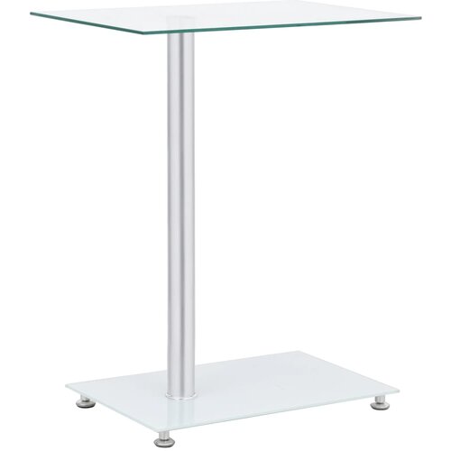 VidaXL Mizica U-oblike prozorna 45x30x58 cm kaljeno steklo Slike