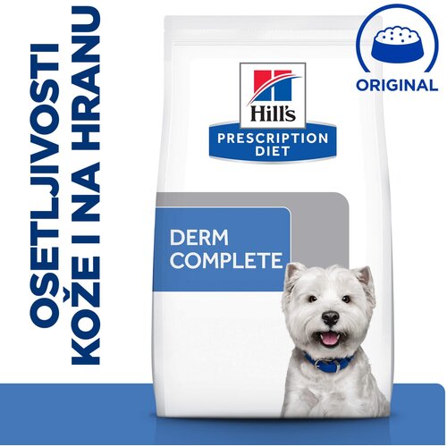 Hills Prescription Diet Derm Complete Mini Skin Care & Food Sensitivities Hrana za Pse 1 kg Slike