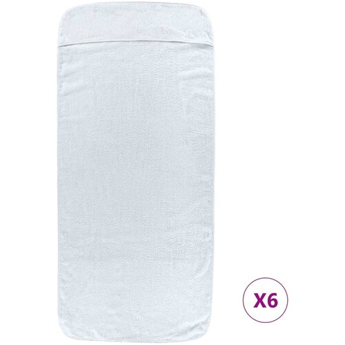  Ručnici za plažu 6 kom bijeli 60 x 135 cm od tkanine 400 GSM Slike