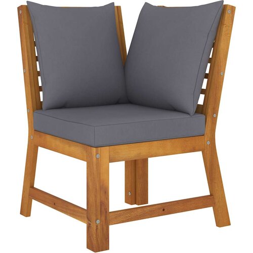  Modularna kutna sofa s tamnosivim jastucima bagremovo drvo Cene