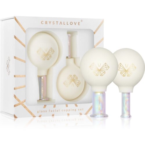 Crystallove Glass Facial Cupping Set komplet masažnih pripomočkov za obraz, vrat in dekolte 2 kos Cene