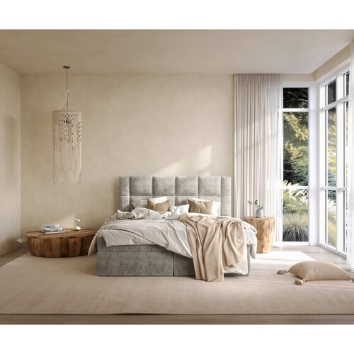 Boxxx POSTELJA Z VZMETNICO 160 cm x 200 cm , tekstil rjavosiva Slike