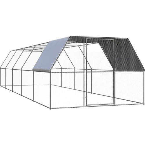 vidaXL Zunanji kokošnjak 3x10x2 m pocinkano jeklo Cene