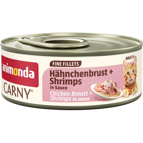  Ekonomično pakiranje animonda Carny Adult Fine Fillets u umaku 24 x 60 g - Pileća prsa i &scaron;kampi Cijene