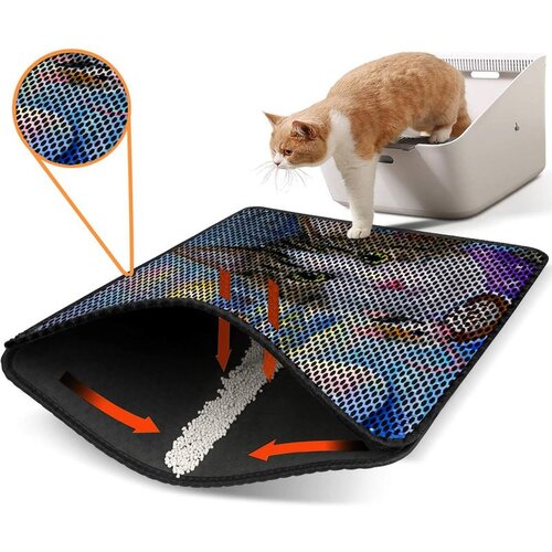WALLXPERT Nrszn0173 multicolor cat litter mat Cene
